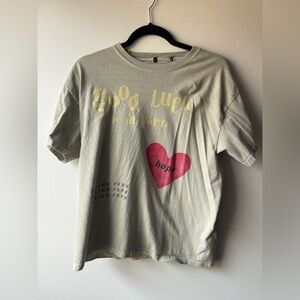 Pretty Little Thing “Good Luck” Tan Tee